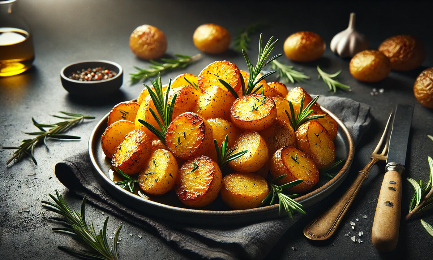 Vegan Roasted Rosemary Potatoes Recipe | Veggums